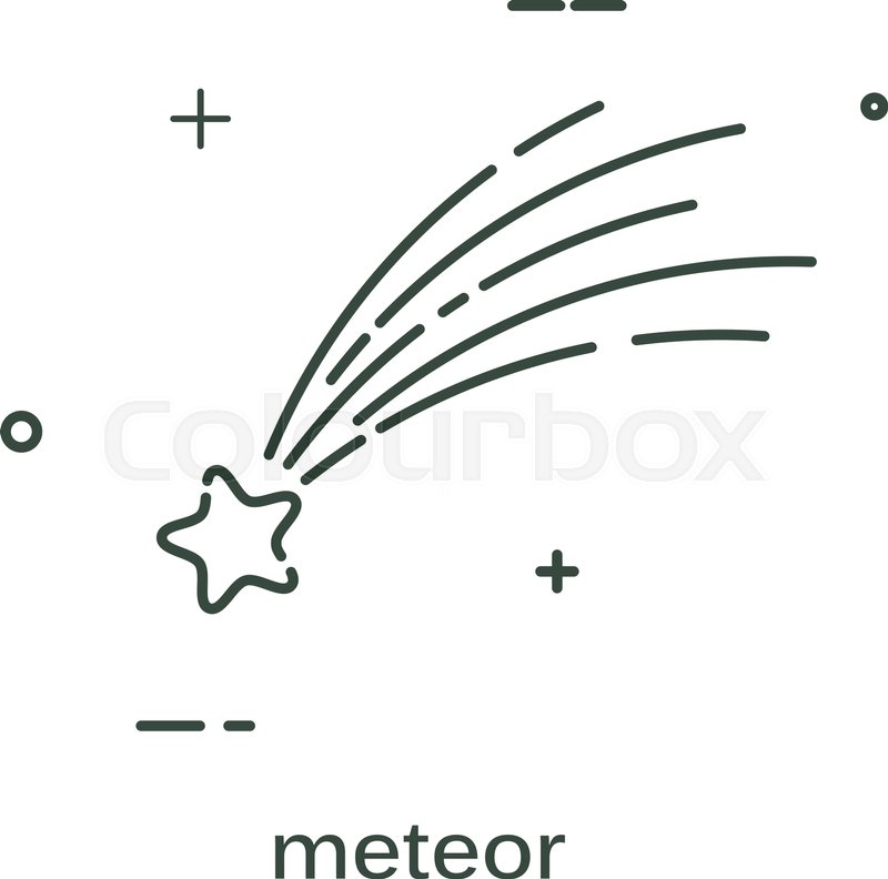 800x792 Simple Flat Icon Of A Shooting Star On Stock Vector Colourbox