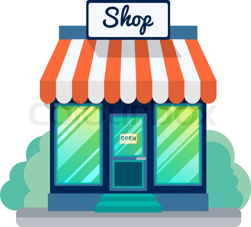 800x722 Vector Opened Store Or Shop Icon Stock Vector Colourbox