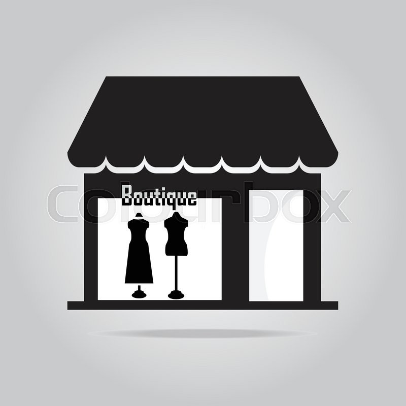 800x800 Boutique Shop Icon Vector Illustration Stock Vector Colourbox