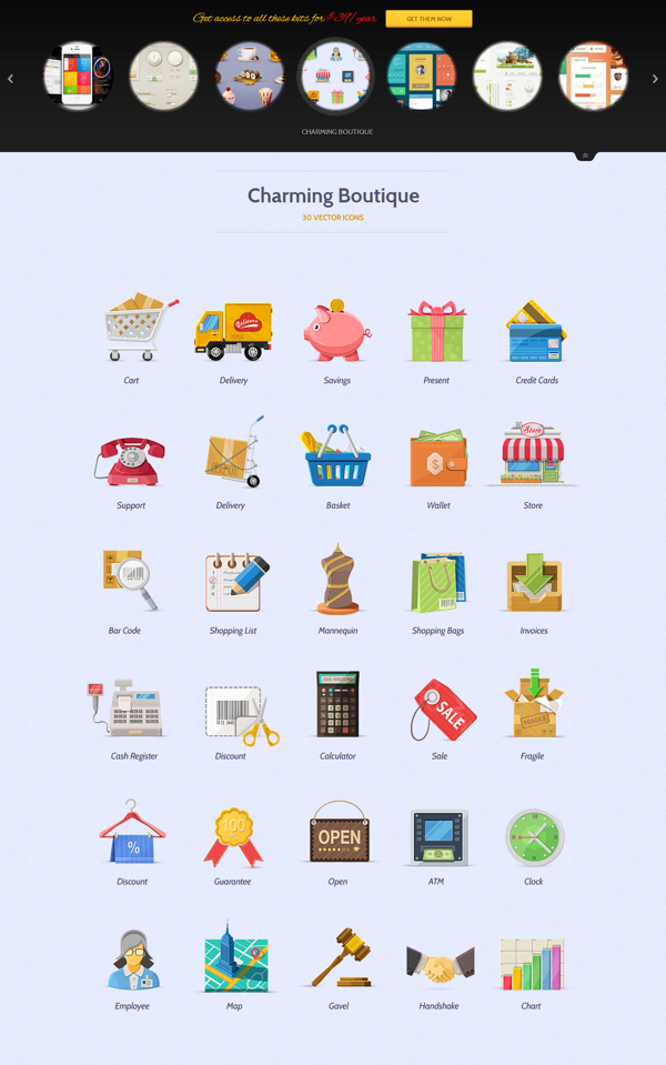 600x959 Shopping Icons