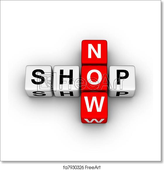 561x581 Free Art Print Of Shop Now Icon Shop Now Label For Online Store