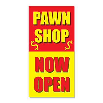 425x425 Pawn Shop Now Open With Dollar Icon Decal Sticker