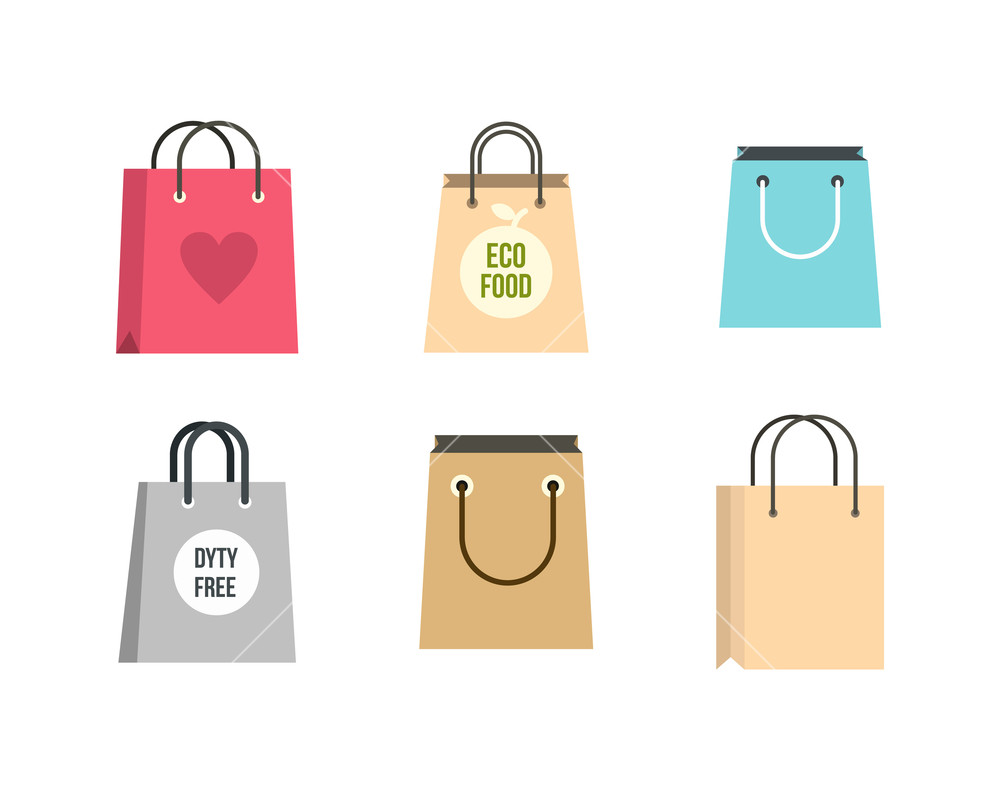 1000x790 Shopping Bag Icon Set Flat Set Of Shopping Bag Vector Icons
