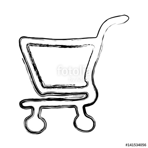 500x500 Figure Shopping Car Icon, Vector Illustration Design Stock Image