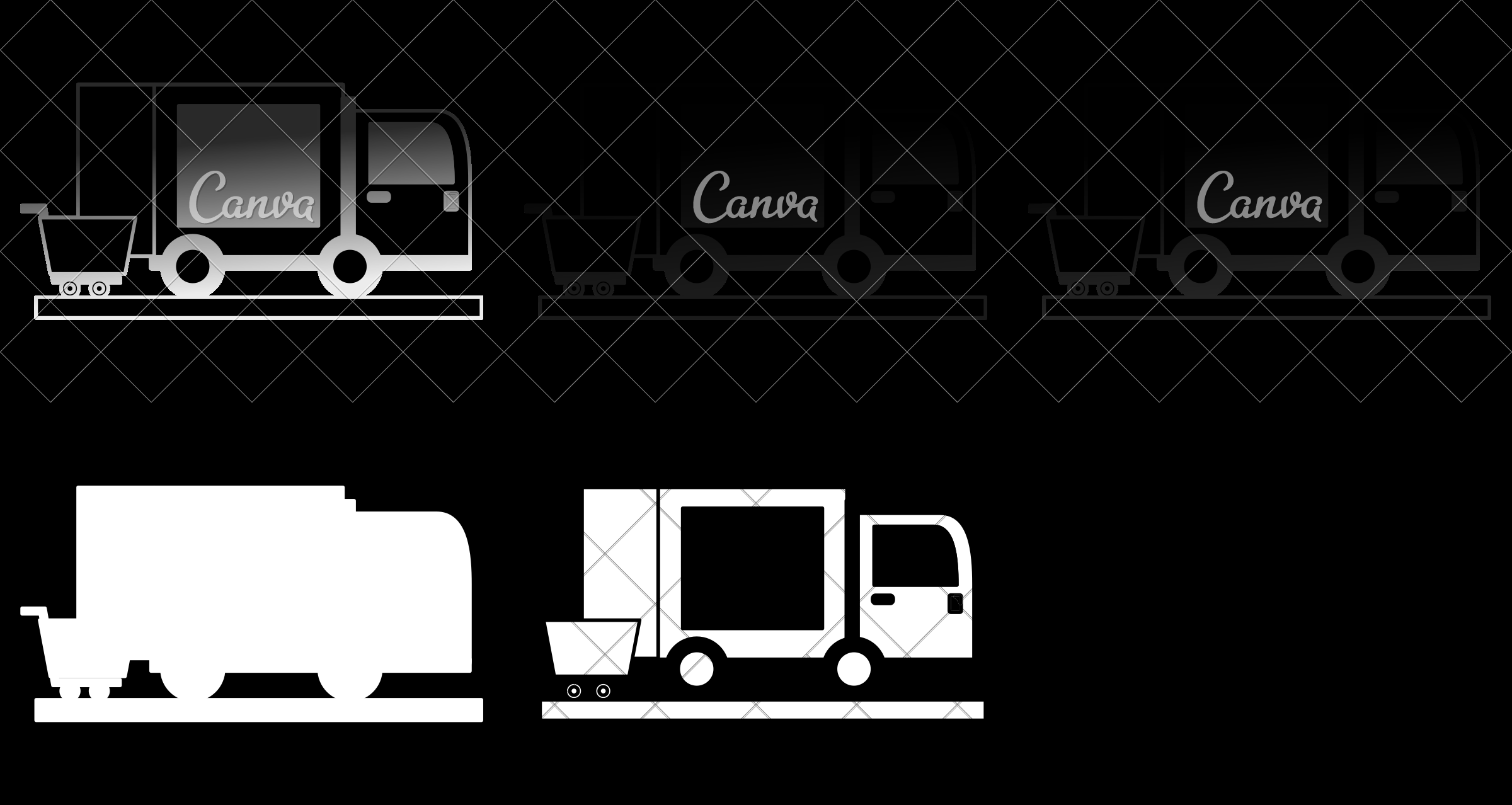 2400x1278 Delivery Truck With Shopping Car Icon