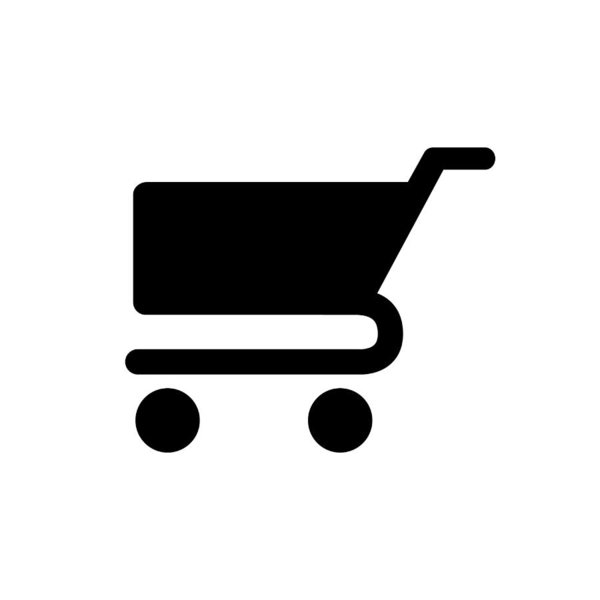 600x600 Shopping Cart Icon Vector Art Print