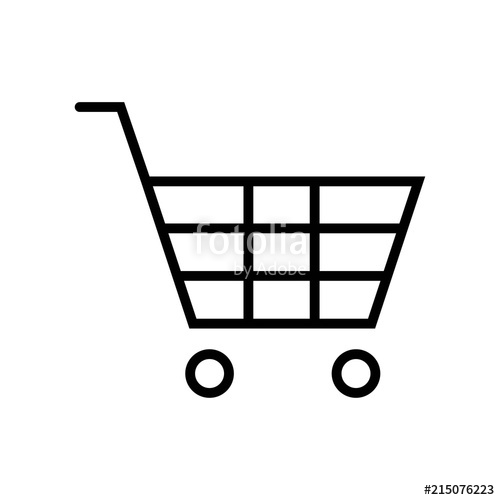 500x500 Shopping Cart Icon Vector Icon Simple Element Illustration