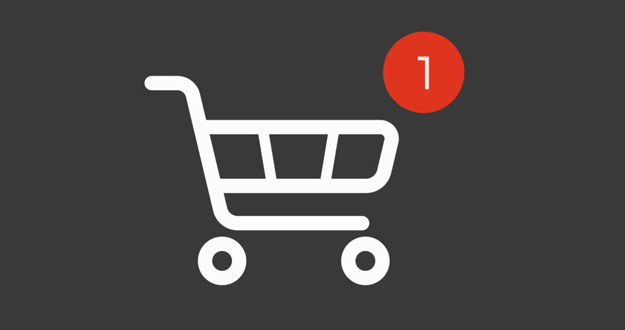 910x480 Animation Shopping Cart Icon With Stock Footage Video