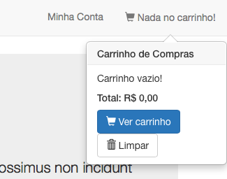 325x256 Bootstrap Styling Cart Within Navbar