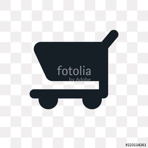 500x500 Shopping Cart Icon On Transparent Background Modern Icons Vector