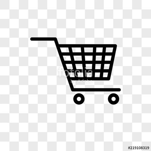 500x500 Cart Vector Icon On Transparent Background, Cart Icon Stock Image