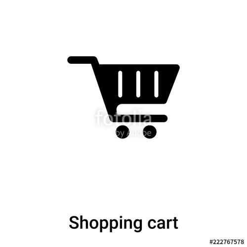 500x500 Shopping Cart Icon Vector Isolated On White Background, Logo