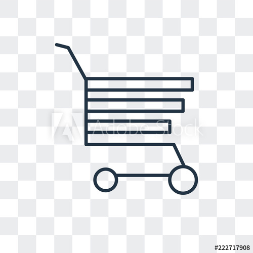 500x500 Shopping Cart Icon Isolated On Transparent Background Modern