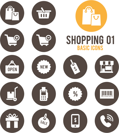 500x557 Shopping Round Icons Vector Design Free Download