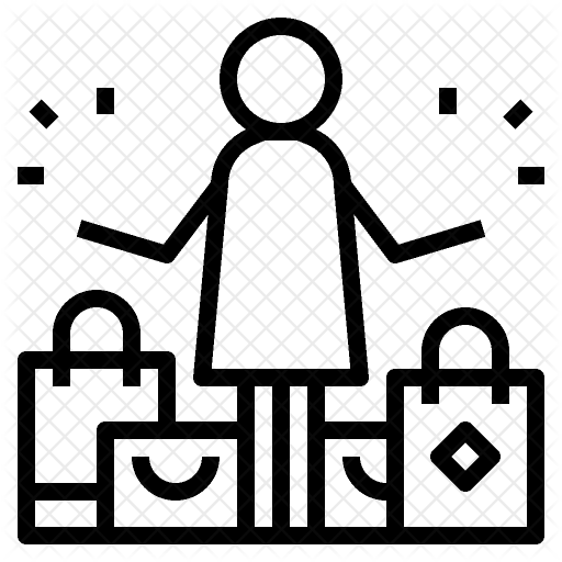 512x512 Shopaholic Icon Of Line Style