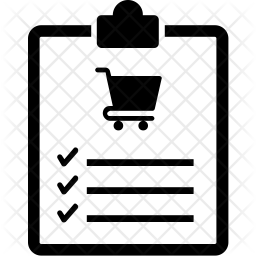 256x256 Shopping List Icon Of Glyph Style