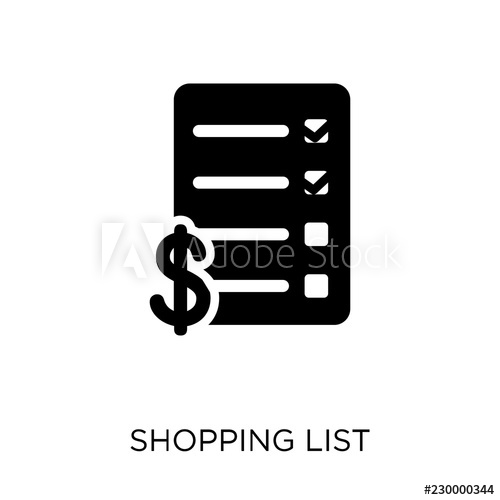 500x500 Shopping List Icon Shopping List Symbol Design From Ecommerce
