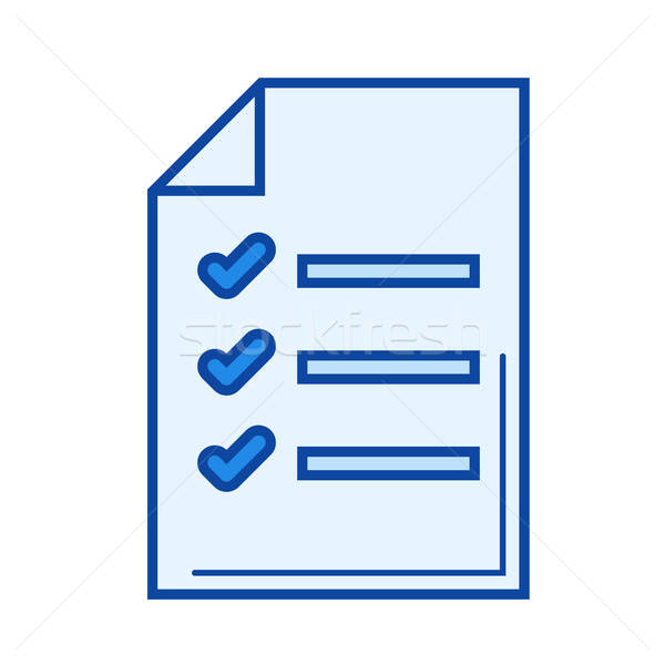 600x600 Shopping List Line Icon Vector Illustration Andrei Krauchuk