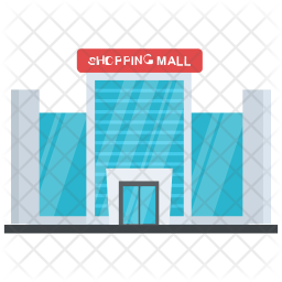 256x256 Shopping Mall Icon Of Flat Style