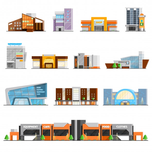 626x626 Shopping Mall Icons Set Vector Free Download