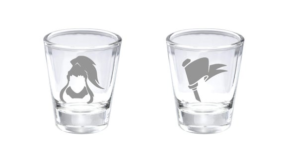 570x323 Overwatch Inspired Brigitte Etched Shot Glass Set Of Two Short Etsy