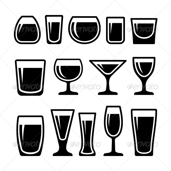 590x590 Shot Glasses Silhouette