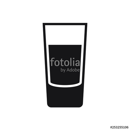 500x500 Shot Glass Icon Isolated On White Background Stock Image