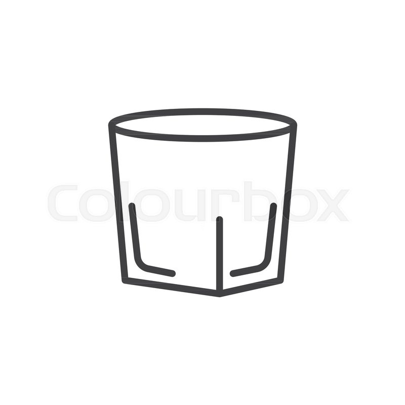 800x800 Vodka Shot Glass Line Icon, Outline Stock Vector Colourbox