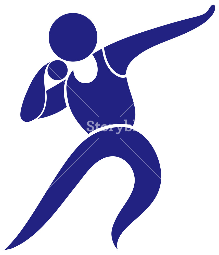 859x1000 Sport Icon Design For Shot Put Royalty Free Stock Image