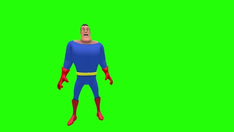 480x270 Animated Muscleman Character Shoulder Shrug Footage