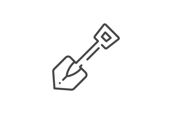 580x386 Shovel Icon Graphic