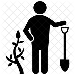 256x256 Gardening Shovel Icon Of Glyph Style