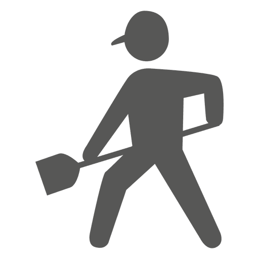 512x512 Worker With Shovel Icon