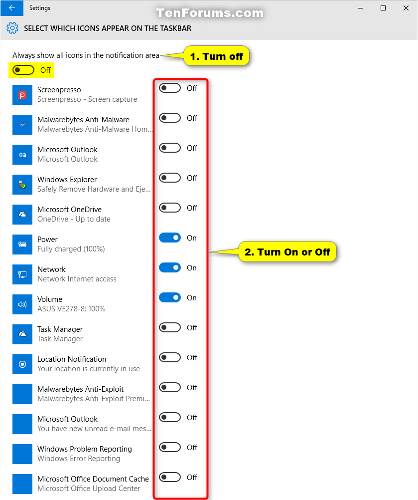 Hide Or Show Notification Area Icons On Taskbar In Windows 839x1002 Hide Or Show Notification Area Icons On Taskbar In Windows
