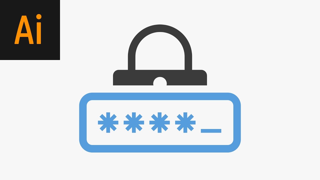 1280x720 Design A Password Icon Illustrator Tutorial