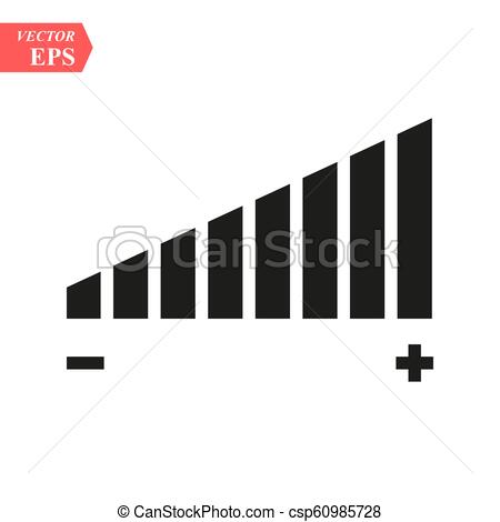 450x470 Volume Icon Vector Simple Flat Symbol Illustration Pictogram