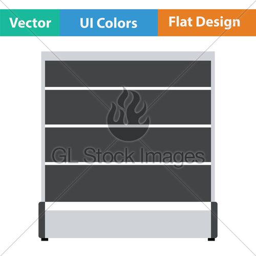 500x500 Supermarket Showcase Icon Gl Stock Images