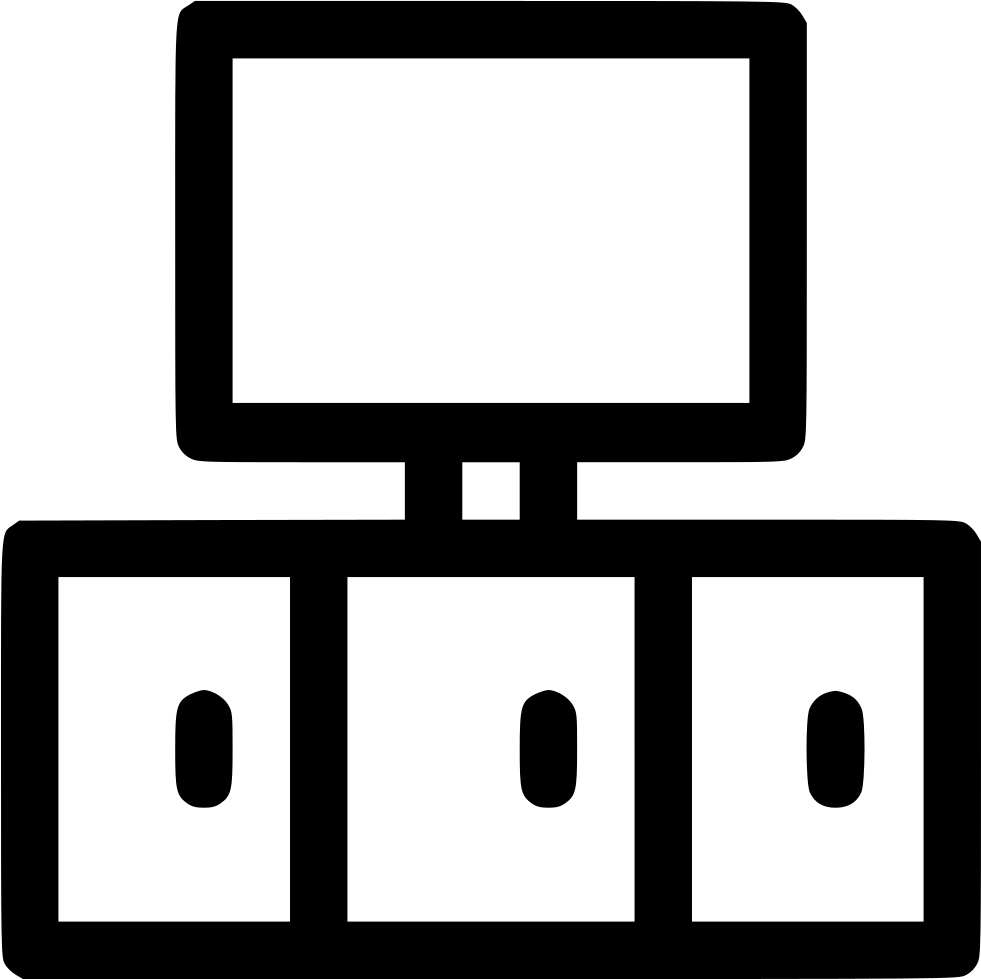 981x979 Tv Television Entertainment Table Showcase Png Icon Free