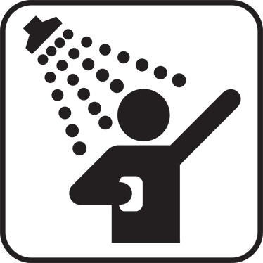 374x374 Decorative Shower Icon Sticker