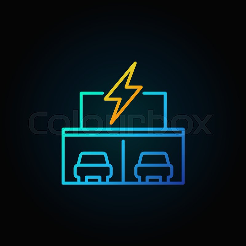800x800 Electric Car Showroom Concept Icon Or Stock Vector Colourbox