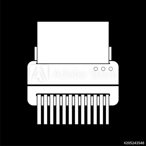 500x500 Paper Shredder Icon On Dark Background