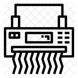 256x256 Paper Shredder Icon Of Line Style