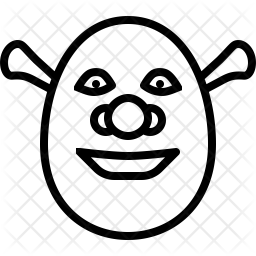 256x256 Shrek Icon Of Line Style