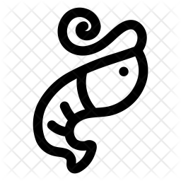 256x256 Shrimp Icon Of Line Style