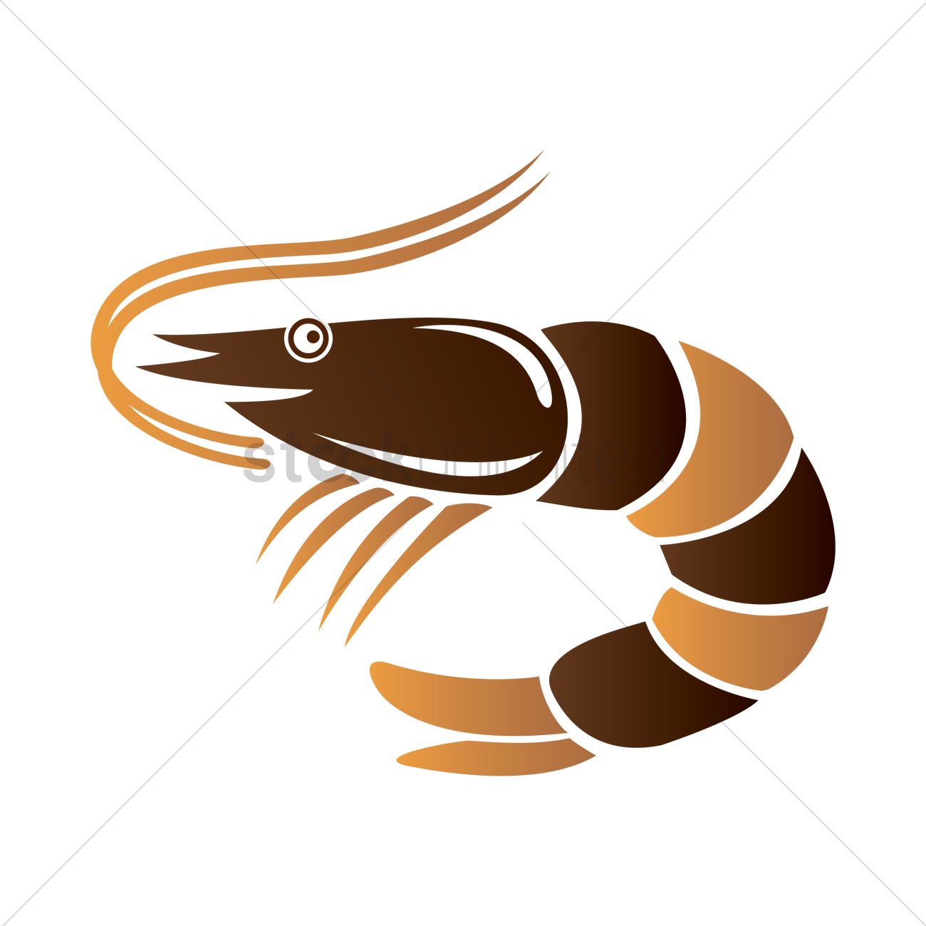1300x1300 Shrimp Icon Vector Image