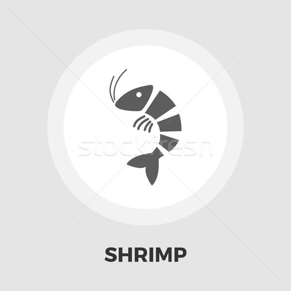 600x600 Shrimp Icon Flat Vector Illustration Oleksii Afanasiev