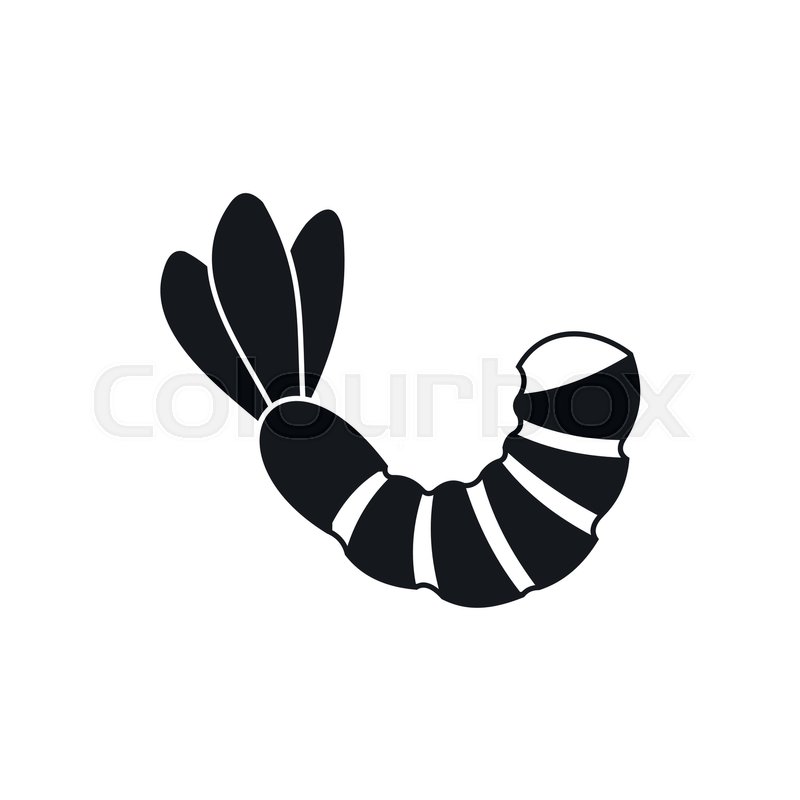 800x800 Shrimp Icon In Simple Style Isolated Stock Vector Colourbox