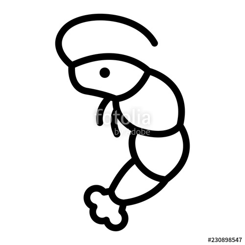 500x500 Shrimp Icon Outline Illustration Of Shrimp Vector Icon For Web