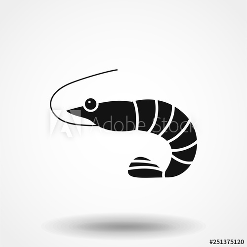 500x500 Shrimp Icon Fish And Sea Products Elements Premium Quality