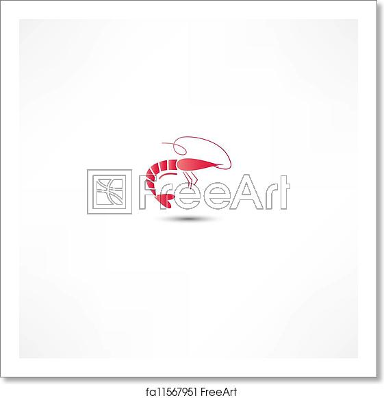 561x581 Free Art Print Of Shrimp Icon Freeart